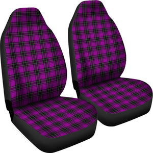 Purple Plaid Car Seat Covers Punk Rock Goth