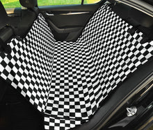 Load image into Gallery viewer, Large Black White Checkers Pattern Back Seat Cover For pets
