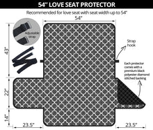 Load image into Gallery viewer, Dark Gray and White Quatrefoil Furniture Slipcover Protectors
