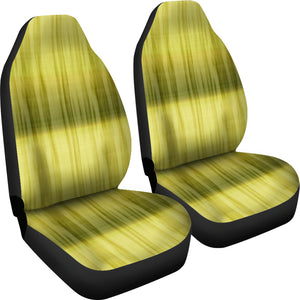 Chartreuse Tie Dye Car Seat Covers