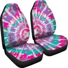 Load image into Gallery viewer, Pink Purple and Teal Tie Dye Car Seat Covers
