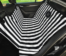Load image into Gallery viewer, Riley Black and White Striped Back Seat Cover For Pets
