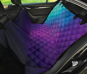 Purple, Teal and Blue Ombre Watercolor Back Seat Protector Cover For Pets