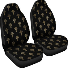 Load image into Gallery viewer, Celtic Cross Black and Gold Car Seat Covers
