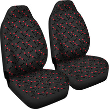 Load image into Gallery viewer, Dark Charcoal Gray Car Seat Covers With Lipstick Tubes Pattern Makeup Beauty Boss
