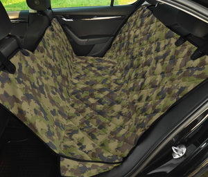 Camo Back Seat Cover For Pets Fits Cars, SUVS and Trucks Camouflage Green, Gray, Brown