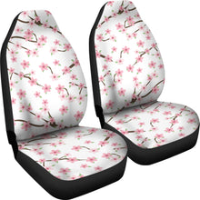 Load image into Gallery viewer, White With Cherry Blossoms Seat Covers
