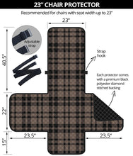 Load image into Gallery viewer, Brown and Black Plaid Furniture Slipcover Protectors
