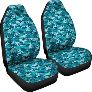 Teal Camo Universal Fit Car Seat Covers