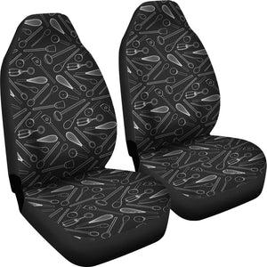 Kitchen Tools Cooking Car Seat Covers Chalky Black and White