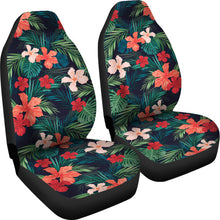 Load image into Gallery viewer, Matching Coral and Red Tropical Flower Pattern Car Seat Covers
