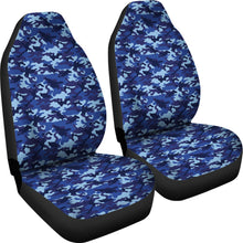 Load image into Gallery viewer, Blue Camouflage Car Seat Covers Camo
