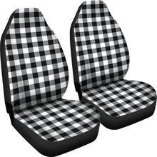 Load image into Gallery viewer, Black White Buffalo Plaid Car Seat Covers To Match Pet Hammock
