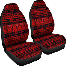 Load image into Gallery viewer, Red and Black Thunderbird Pattern Car Seat Covers Native American Ethnic Mexican Inspired
