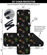 Load image into Gallery viewer, Western Cowboy Pattern on Black Furniture Slipcover Protectors
