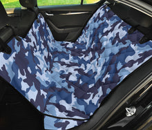 Load image into Gallery viewer, Blue Camouflage Back Bench Seat Cover For Pets Camo Pattern
