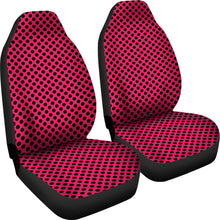 Load image into Gallery viewer, Magenta and Black Polka Dot Car Seat Covers Set
