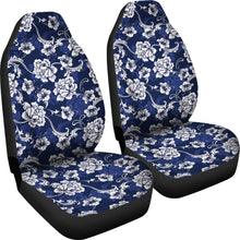 Load image into Gallery viewer, Dark Blue Baroque Flowers Elegant Floral Pattern Car Seat Covers
