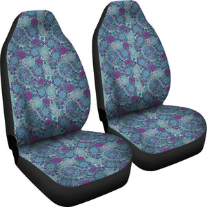 Blue Purple Paisley Car Seat Covers