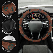 Load image into Gallery viewer, Brown and Turquoise Aztec Steering Wheel
