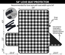 Load image into Gallery viewer, Black White Buffalo Plaid 54&quot; Loveseat Sofa Couch Cover Protector Farmhouse Home Decor
