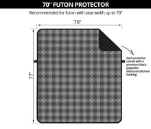 Load image into Gallery viewer, Gray Buffalo Plaid Futon Cover Couch Sofa Protector 70&quot; Seat Width Slip Cover

