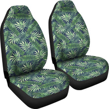 Load image into Gallery viewer, Green and Blue Tropical Island Leaf Pattern Hawaiian Car Seat Covers
