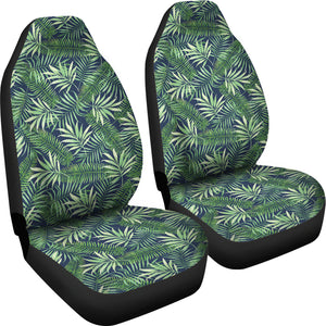 Green and Blue Tropical Island Leaf Pattern Hawaiian Car Seat Covers