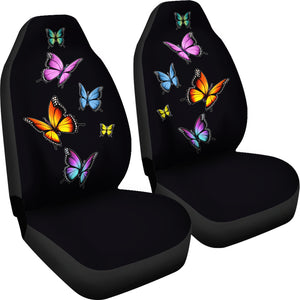 Colorful Butterflies on Seat Back Pattern Car Seat Covers Seat Protectors