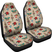 Load image into Gallery viewer, Old School Tattoo Traditional Vintage Style Car Seat Covers
