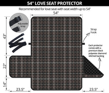 Load image into Gallery viewer, Brown, Black and White Tartan Plaid 54&quot; Loveseat Cover Sofa Protector
