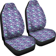 Load image into Gallery viewer, Purple and Teal Paisley Pattern Car Seat Covers
