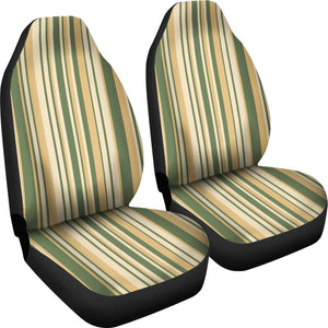 Tuscan Colored Neutral Striped Pattern Car Seat Covers