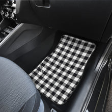 Load image into Gallery viewer, Black and White Buffalo Plaid Front Car Floor Mats
