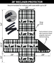 Load image into Gallery viewer, Black and White With Bear Pattern Furniture Slipcovers
