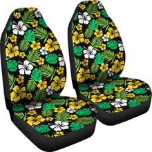Load image into Gallery viewer, Golden Yellow Hibiscus Flower Car Seat Covers In Hawaiian Tropical Pattern Set of 2
