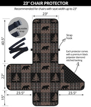 Load image into Gallery viewer, Brown and Black Plaid Lodge Patchwork Style Pattern Armchair Slipcover
