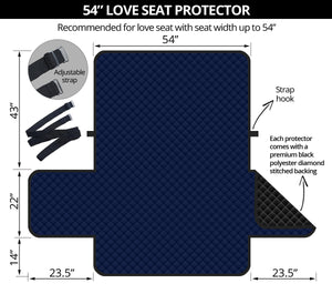 Navy Blue Loveseat Slipcover Protector