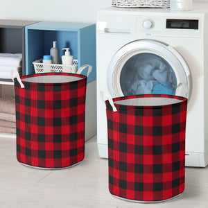 Red and Black Buffalo Plaid Laundry Basket Hamper Storage Bin Container