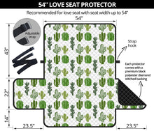 Load image into Gallery viewer, White With Green Cactus Pattern Furniture Slipcovers
