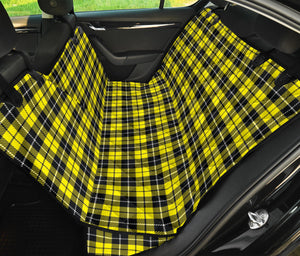 Yellow Black and White Plaid Back Seat Cover Pet Hammock