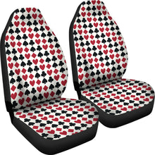 Load image into Gallery viewer, Playing Card Suit Red Black and White Car Seat Covers
