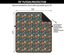 Load image into Gallery viewer, Floral Pattern Orange Peach and Teal Furniture Slipcovers
