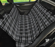Load image into Gallery viewer, Gray, Black and White Plaid Pet Hammock Back Seat Cover For Dogs
