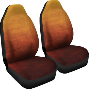 Burnt Orange Ombre Watercolor Car Seat Covers