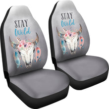 Load image into Gallery viewer, Smoke Ombre Boho Skull Stay Wild Seat Covers
