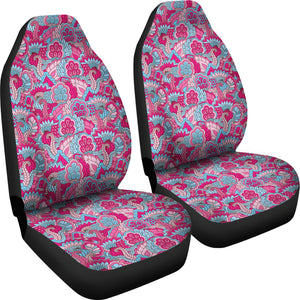 Pink and Blue Floral Car Seat Covers