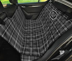 Riley Back Seat Cover Gray Plaid
