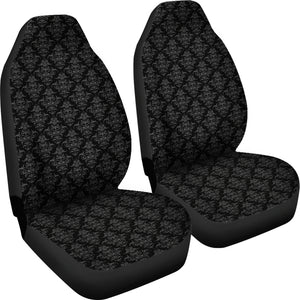 Gray and Black Damask Car Seat Covers Seat Protectors