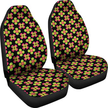 Load image into Gallery viewer, Black With Retro Flower Pattern Car Seat Covers Set
